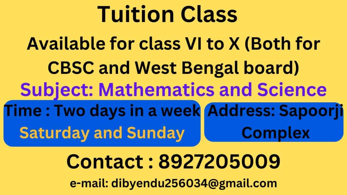 Tuition Class Math and Science