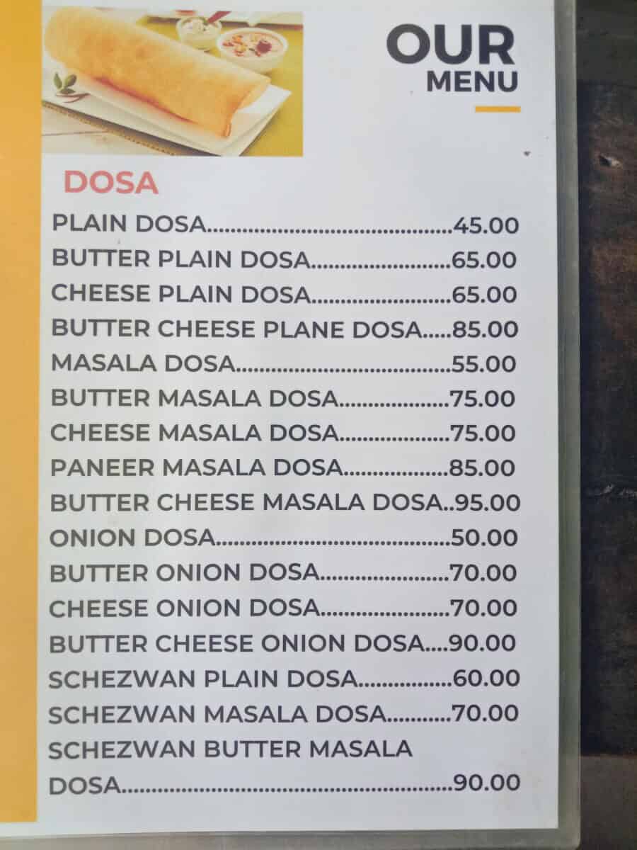 Maa Tara South Indian food