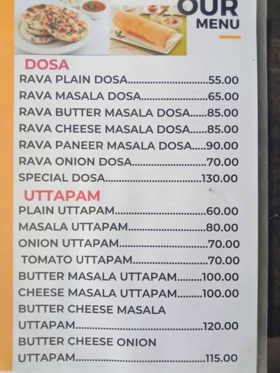 Maa Tara South Indian food