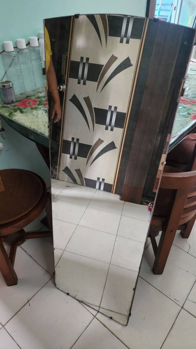 Wooden Support Mirror For Sale