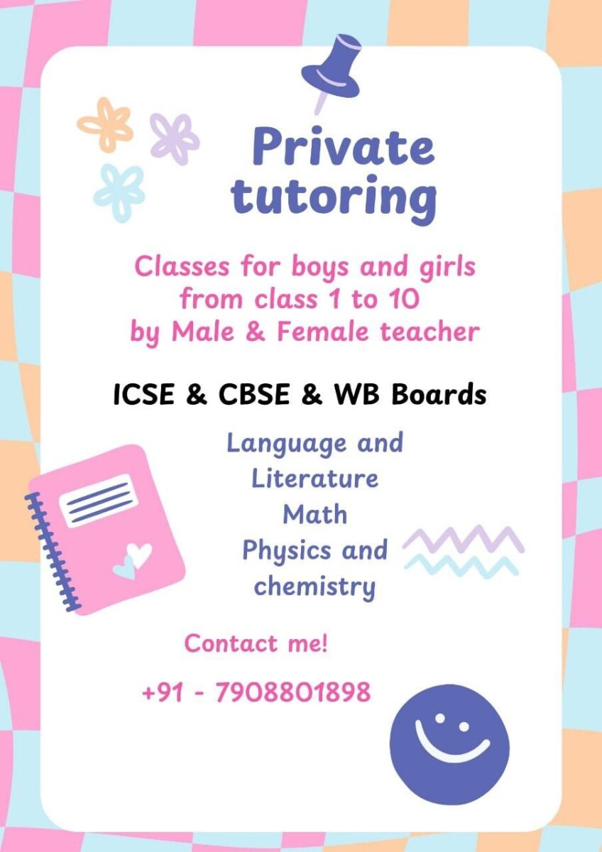 Tution for ICSE & CBSE & WB Board