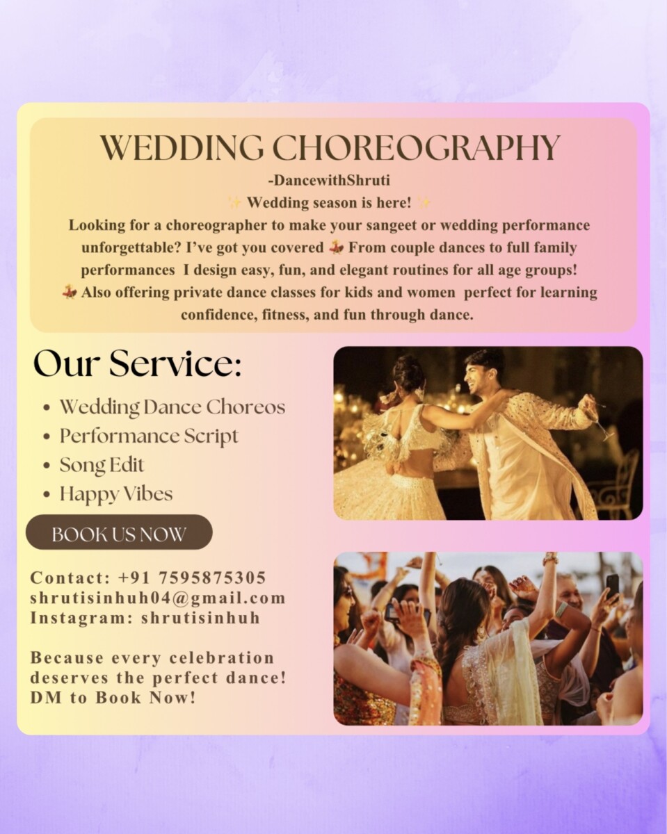 Dance Classes/ Wedding Choreographer